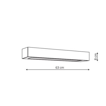 Kinkiet Ibros 63 cm czarny IP44 LED CCT Light Prestige